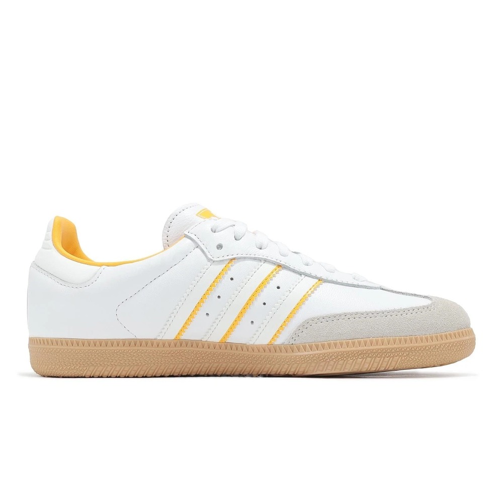 adidas Originals Samba OG Mens Size 10 White Crew Yellow Gum Casual Shoes ID1479 - Picture 3 of 5